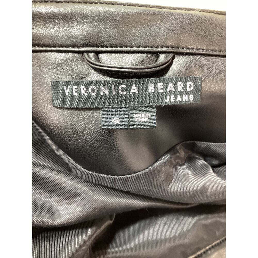 Veronica Beard Cream and Black Contrast Shearling Bomber - Picture 4 of 4